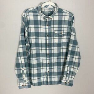 Southern Proper Fayette Flannel Button Down Shirt Plaid‎ Blue Mens Large